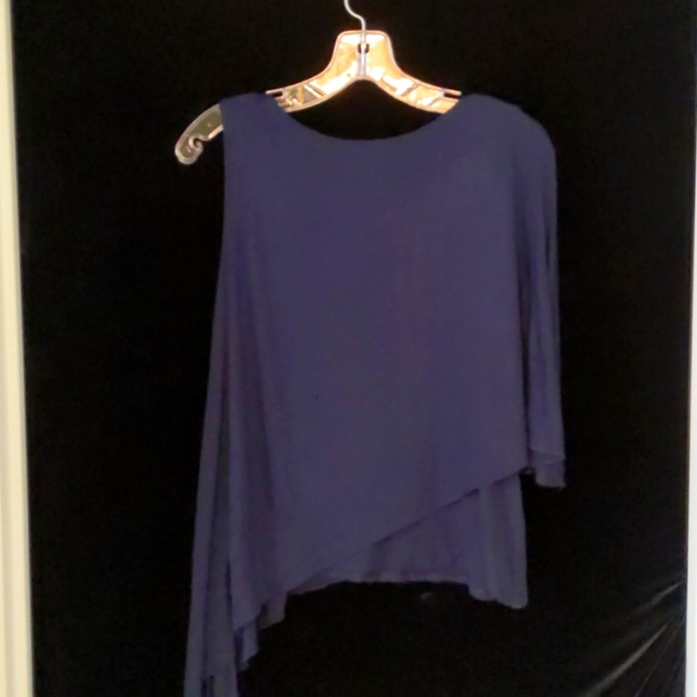 Navy blue white house black market top